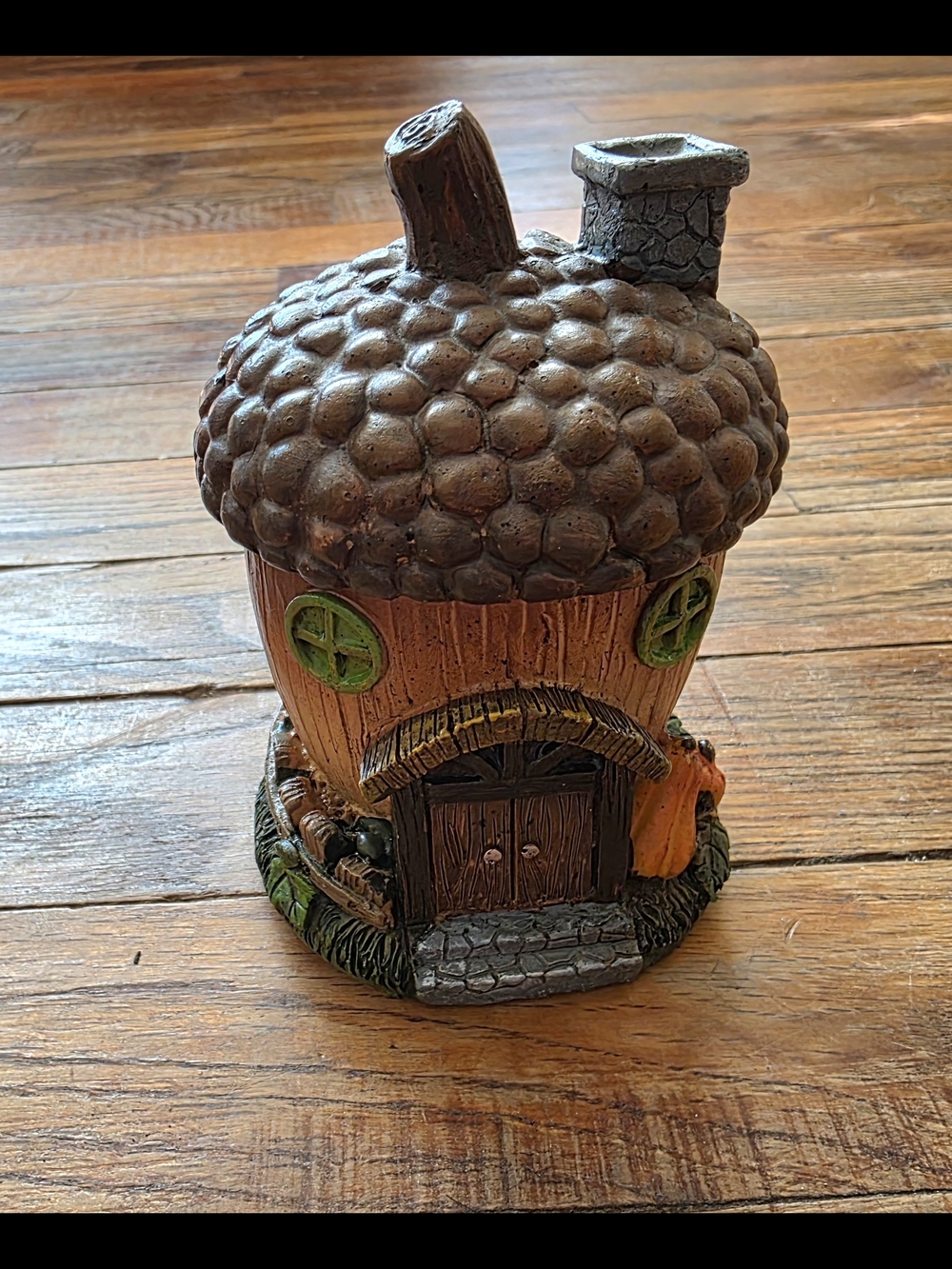 Whimsical Acorn Fairy House Decorative Accent - Brown